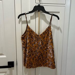 Ro & De Anthropologie velvet and sequin cami